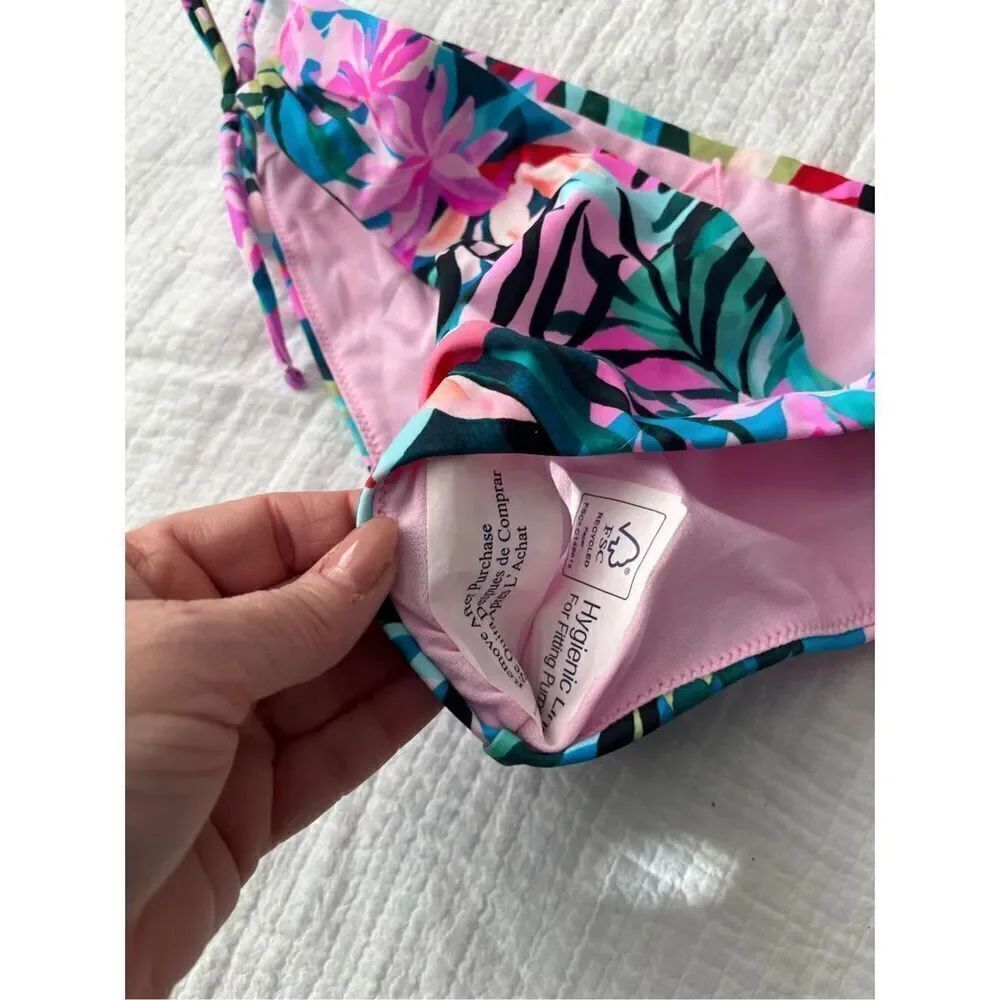 Raisins Juniors' Luna Tropical-Print Side-Tie Bikini Bottoms NEW NWT - Picture 5 of 8